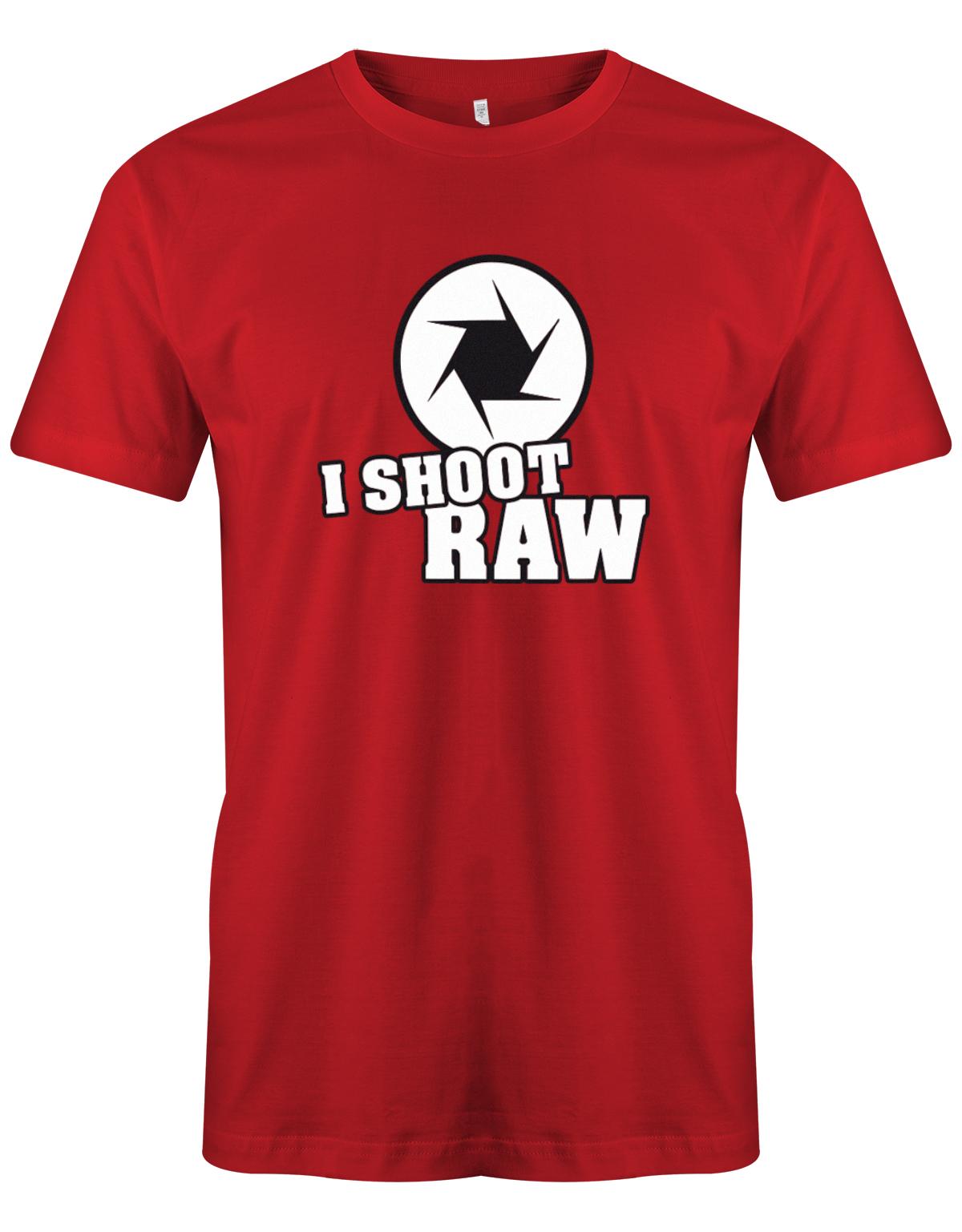 Fotografen Shirt - I Shoot Raw - Fotografen Linse Rot