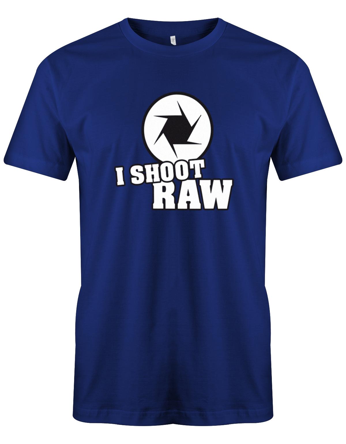 Fotografen Shirt - I Shoot Raw - Fotografen Linse Royalblau