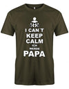 I-can-t-keep-Calm-ich-werde-Papa-Herren-Shirt-Army