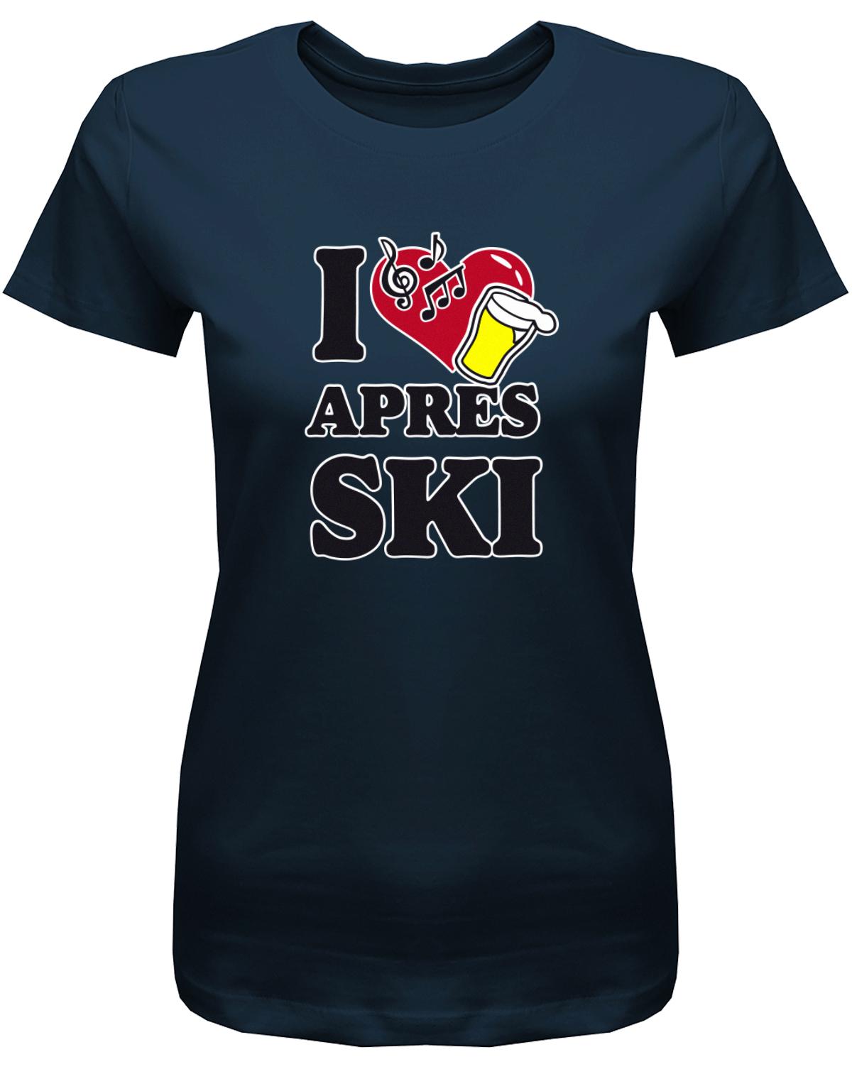 I-love-Apres-Ski-Damen-Shirt-Navy
