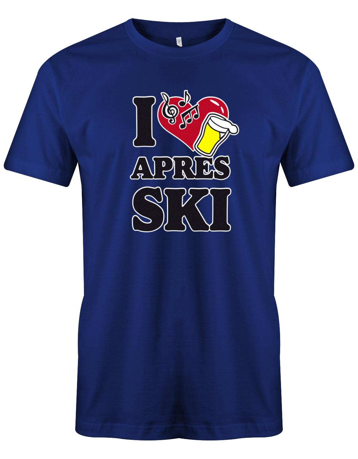 I-love-Apres-Ski-Herren-Shirt-Royalblau