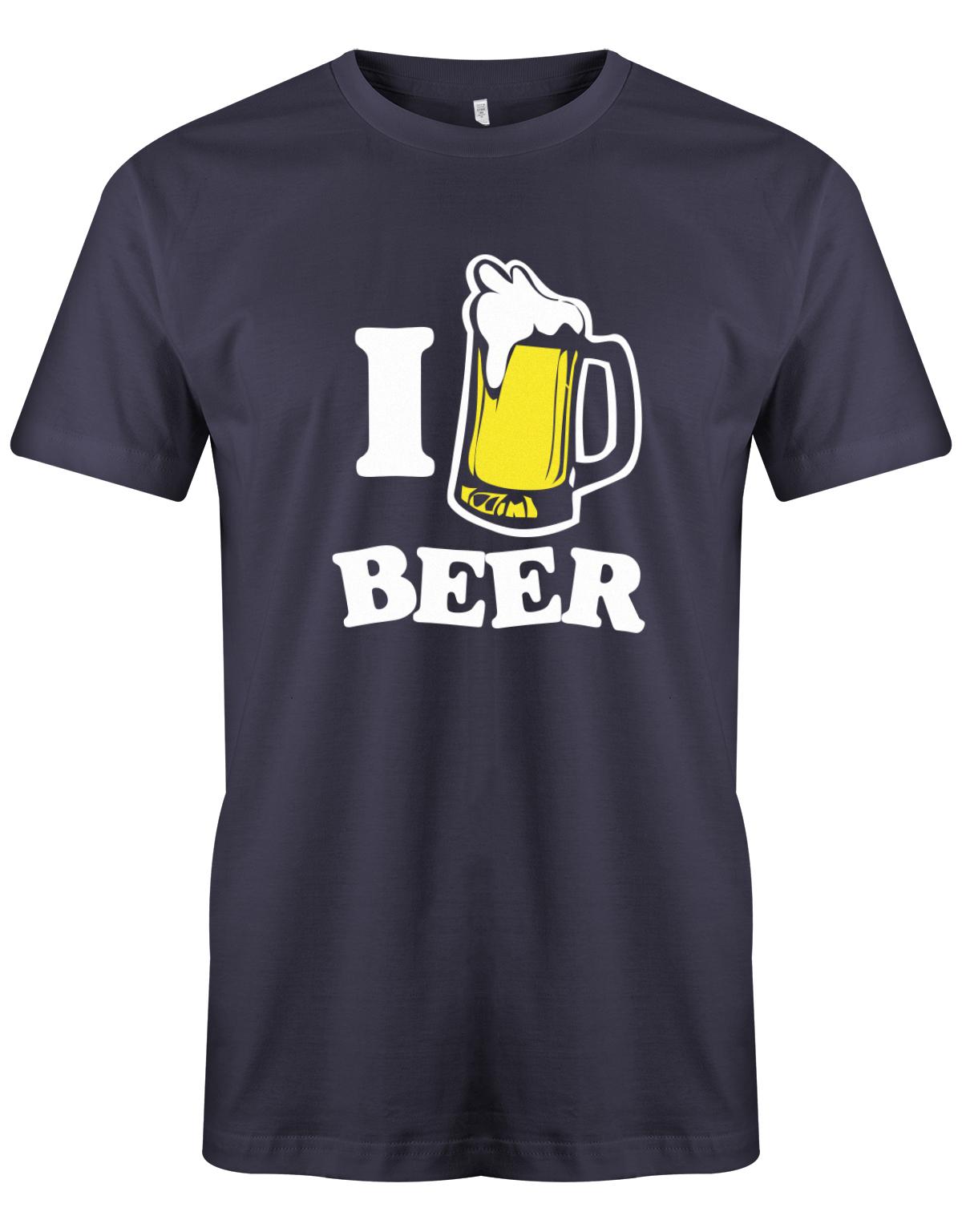 I-love-Beer-herren-bier-Shirt-Navy