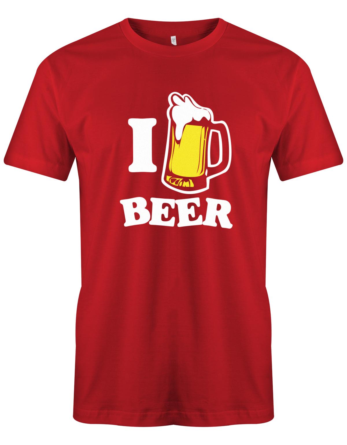 I-love-Beer-herren-bier-Shirt-Rot