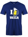 I-love-Beer-herren-bier-Shirt-Royalblau