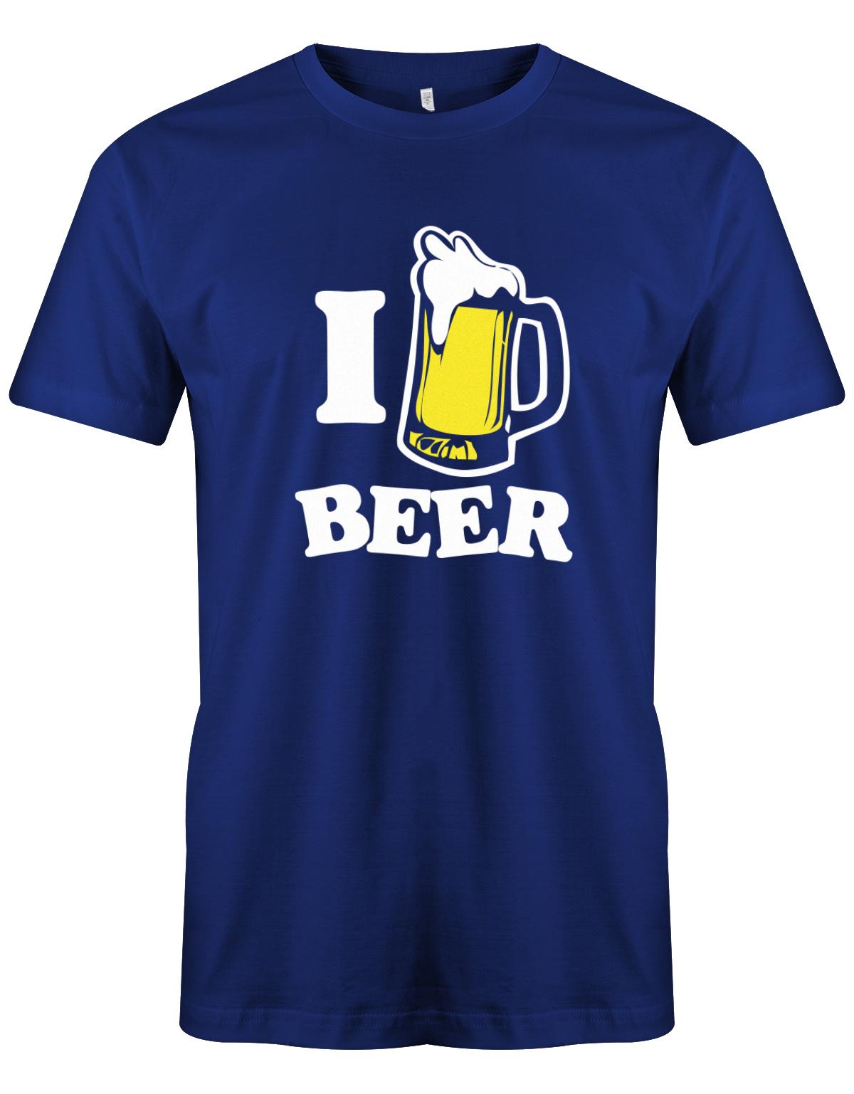 I-love-Beer-herren-bier-Shirt-Royalblau