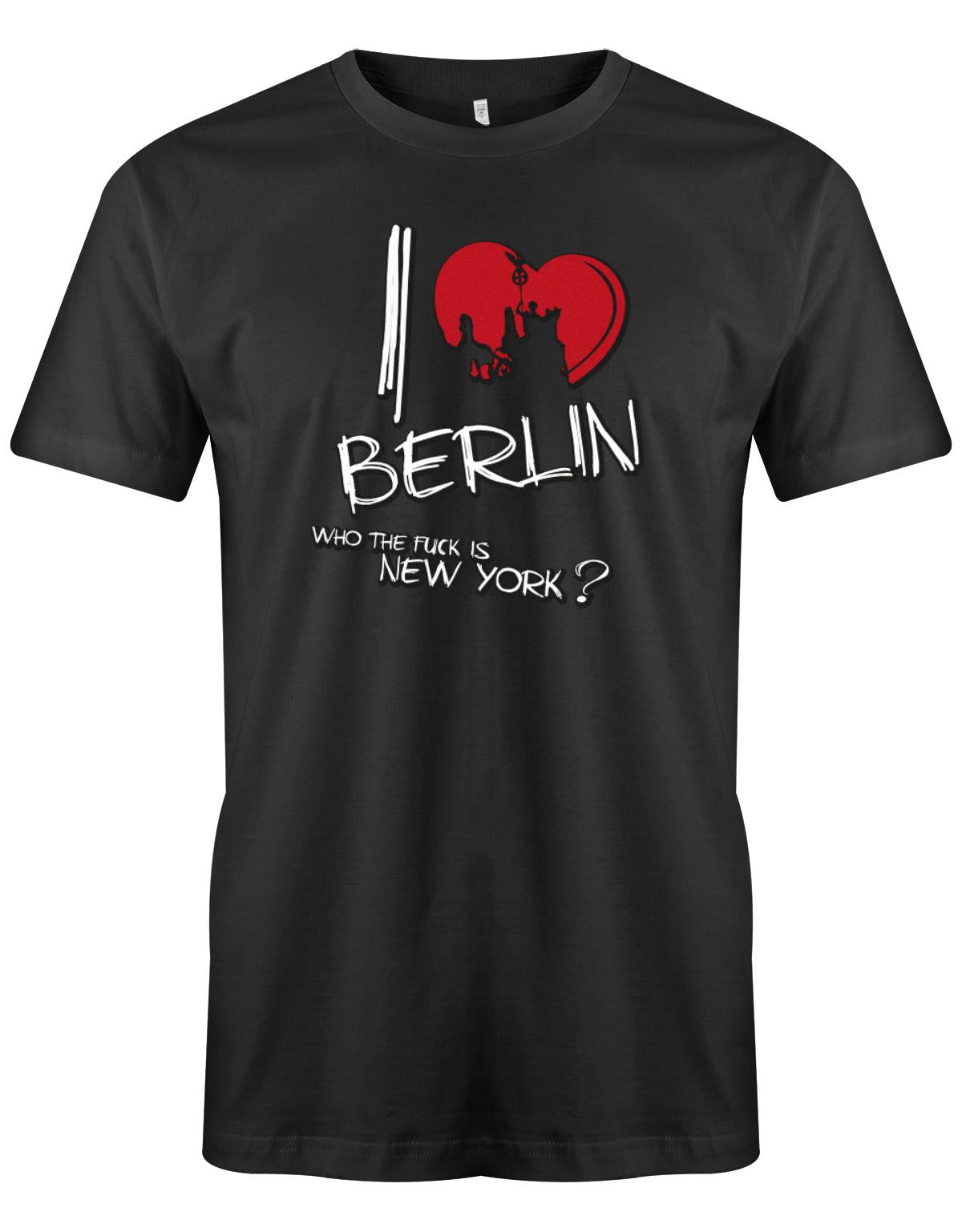I-love-Berlin-Wahrzeichen-Who-the-fuck-is-new-york-Herren-Berliner-Shirt-SChwarzW3dIrmjVPwcJR