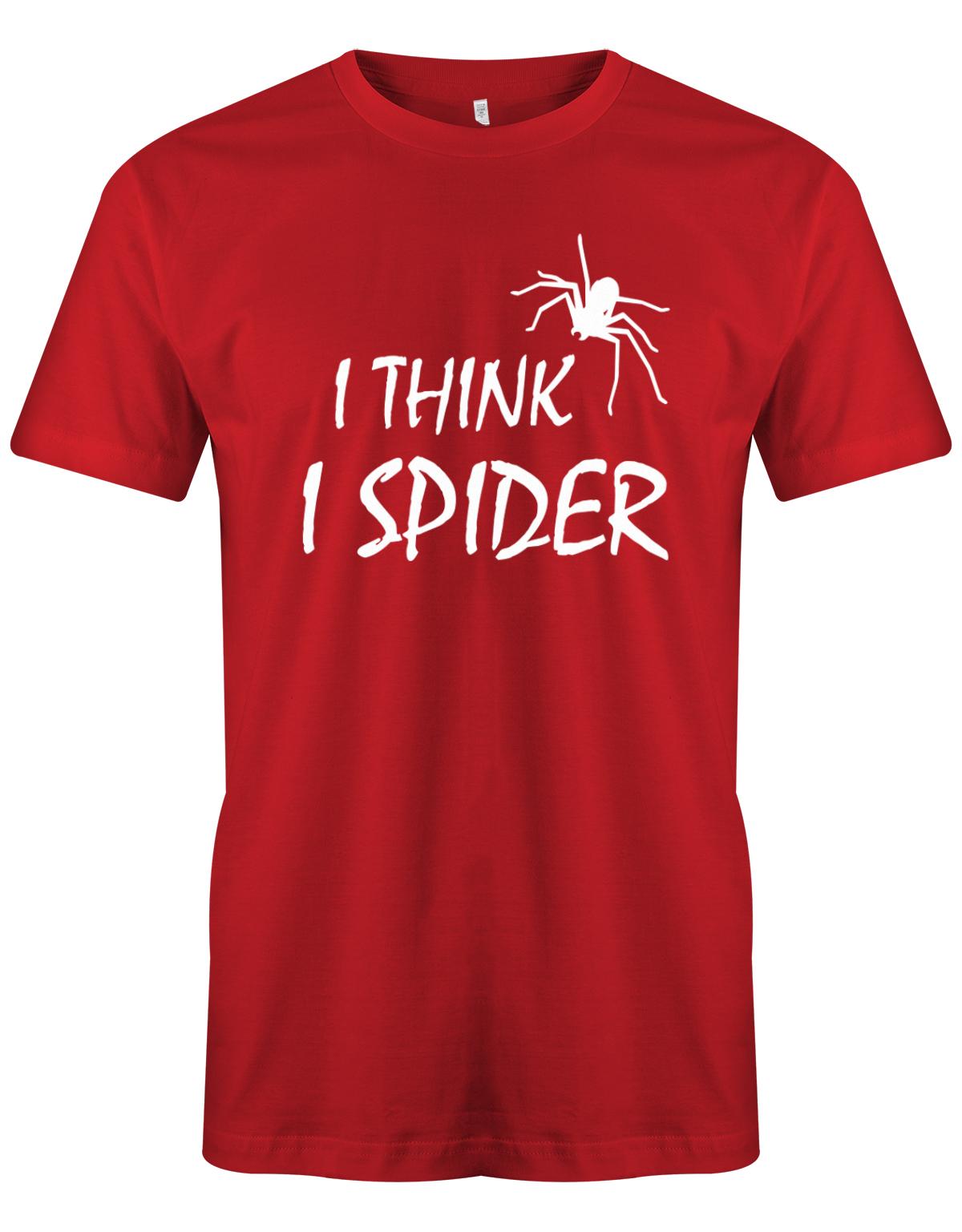 I-think-i-spider-herren-Shirt-rot