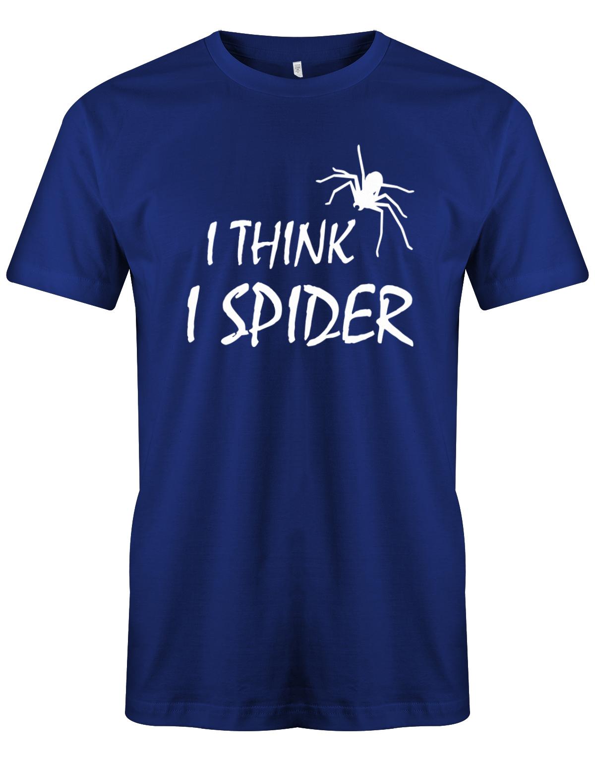 I-think-i-spider-herren-Shirt-royalblau