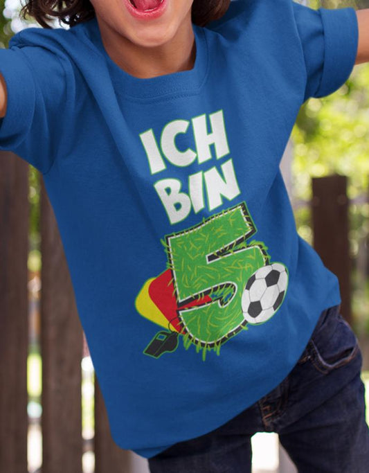 Ich-bin-5-Fussball-Kinder-Shirt