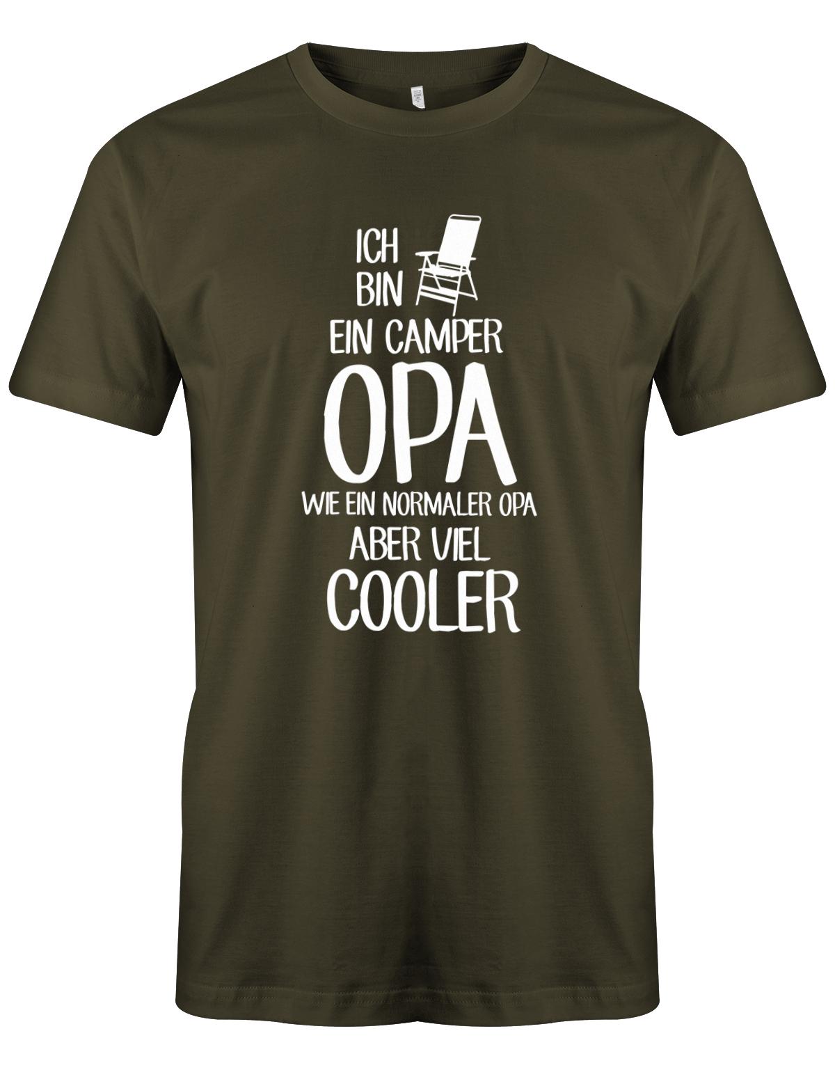 Camper Camping Tshirt - Ich bin ein Camper Opa wie ein normaler Opa aber viel Cooler Army