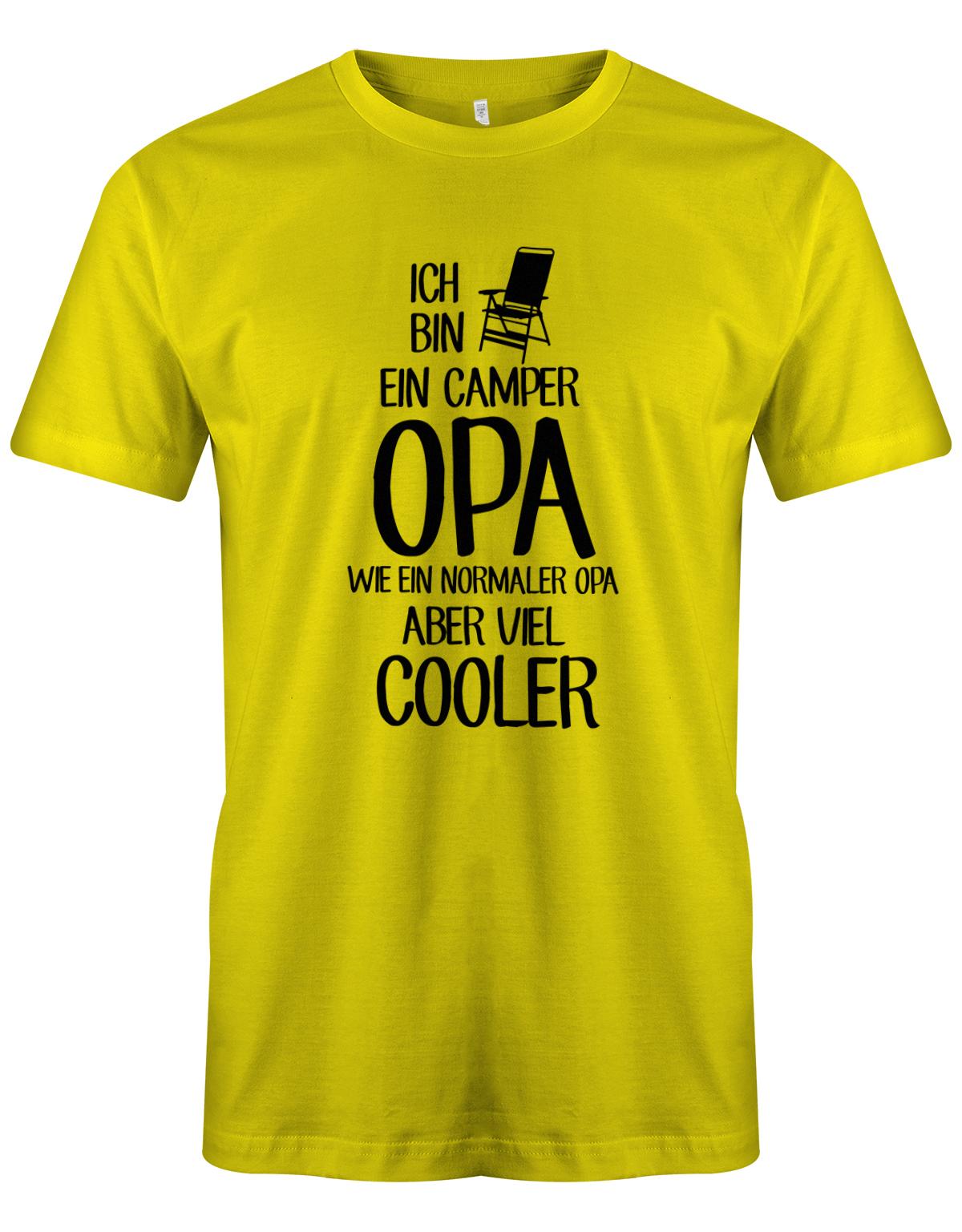 Camper Camping Tshirt - Ich bin ein Camper Opa wie ein normaler Opa aber viel Cooler Gelb