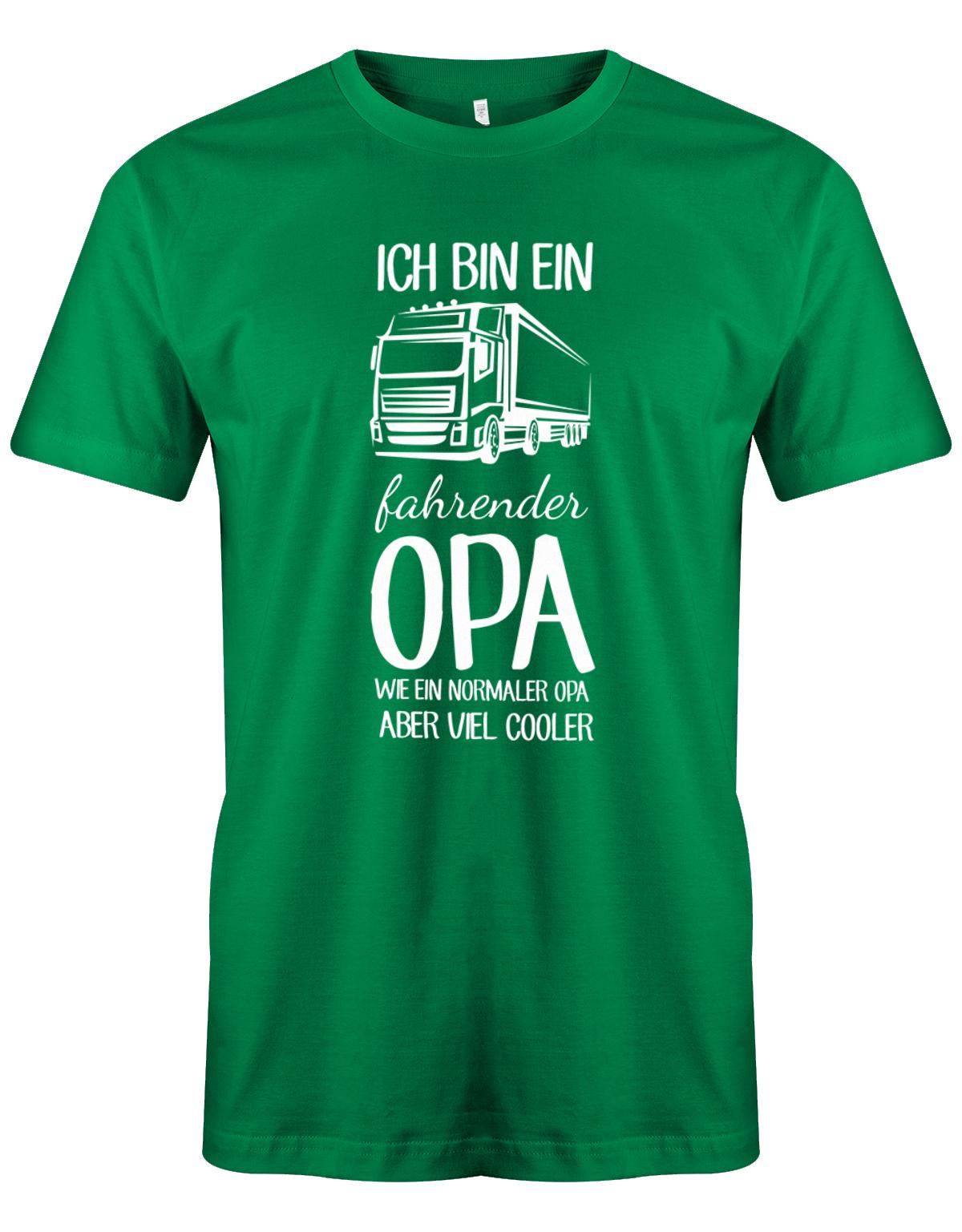 Ich bin ein LKW fahrender Opa wie ein normaler Opa aber viel cooler - Kraftfahrer - Herren T-Shirt Grün