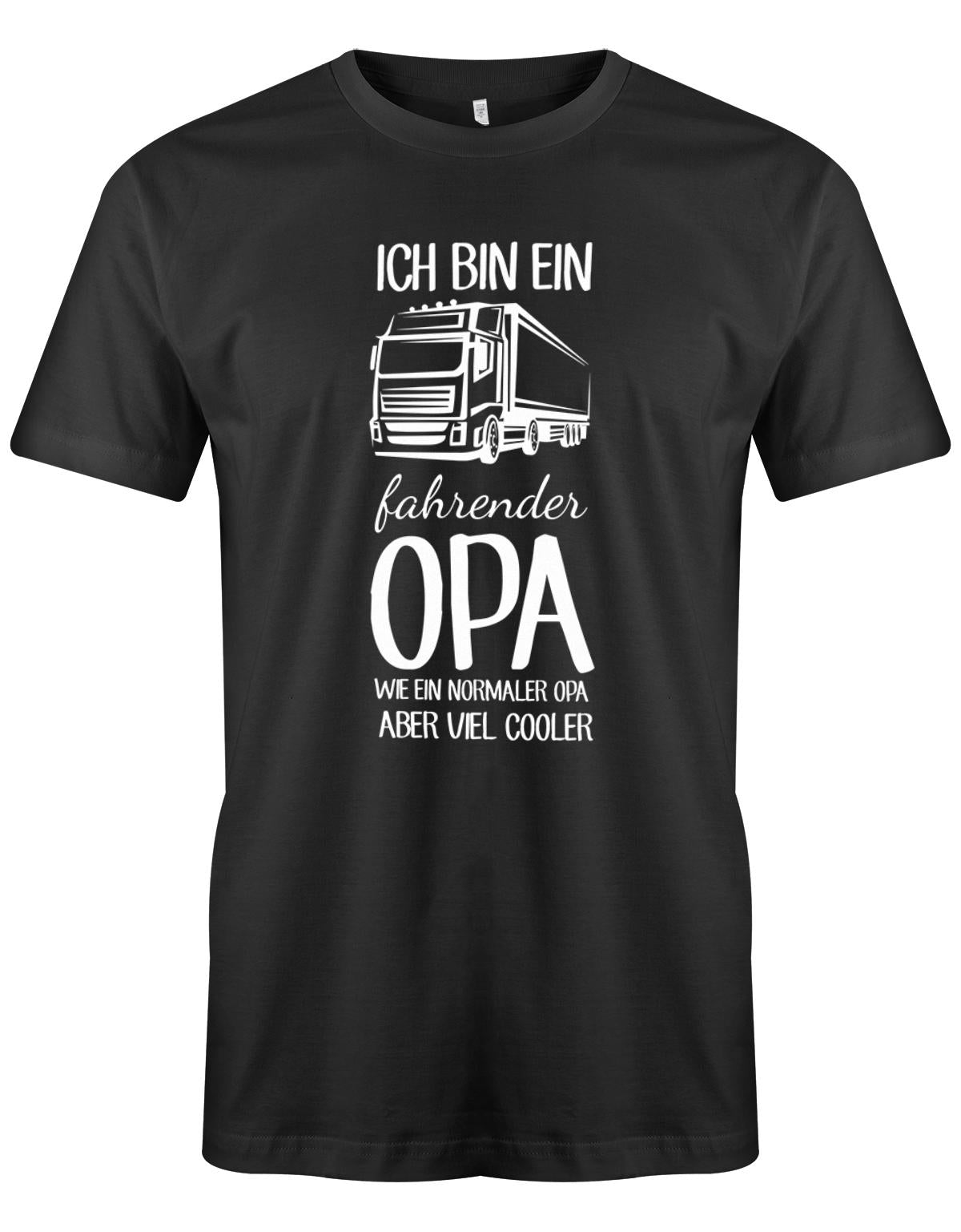 Ich bin ein LKW fahrender Opa wie ein normaler Opa aber viel cooler - Kraftfahrer - Herren T-Shirt SChwarz