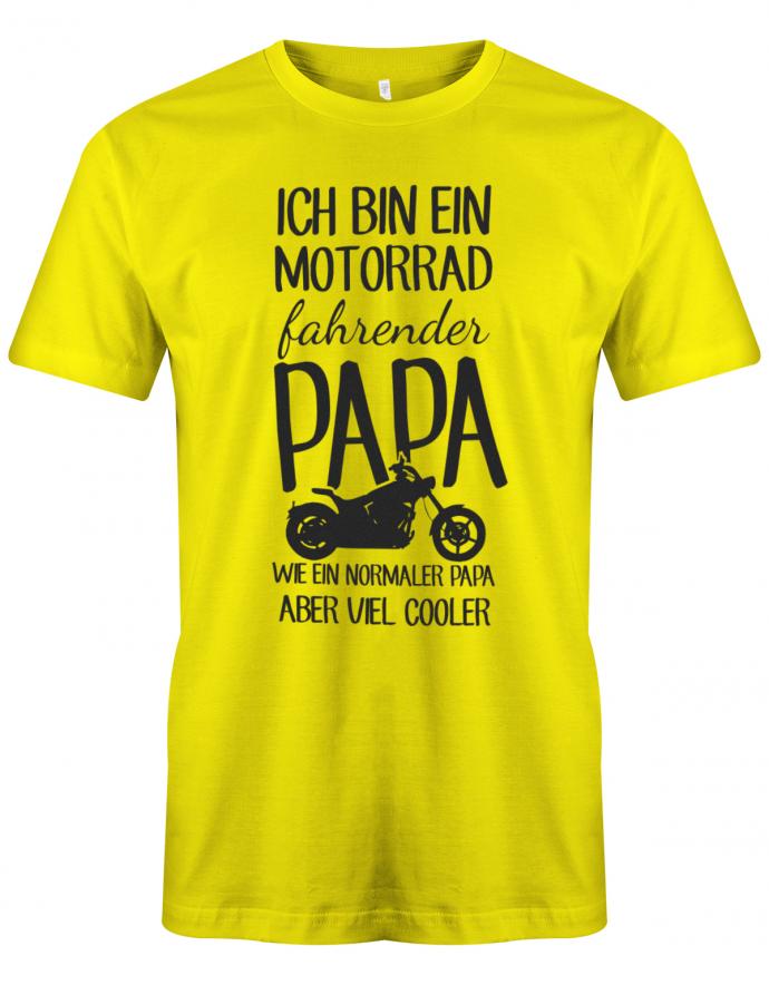 Ich-bin-ein-Motorrad-fahrender-Papa-Herren-Shirt-Gelb