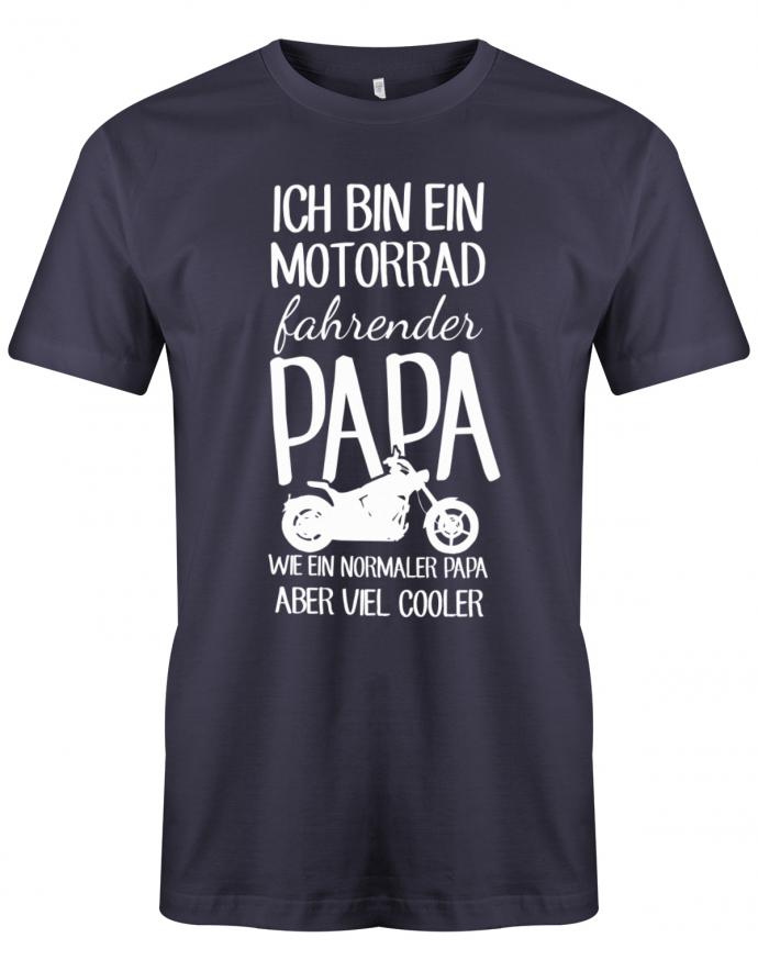 Ich-bin-ein-Motorrad-fahrender-Papa-Herren-Shirt-Navy