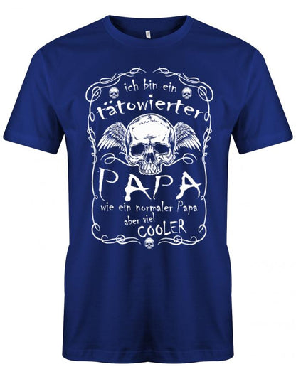 Ich-bin-ein-t-towierter-Papa-Classic-Herren-Shirt-Royalblau