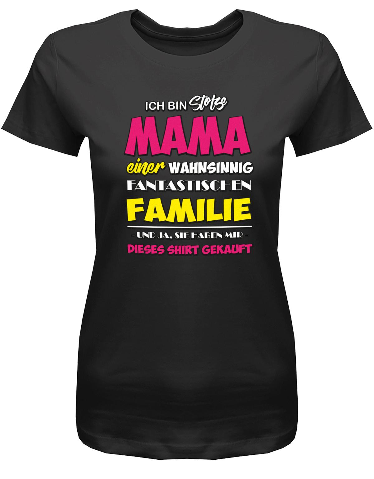 Ich-bin-stolze-mama-einer-Familie-Damen-Shirt-SChwarz