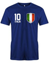 Italia-10-Wappen-Herren-Shirt-Royalblau