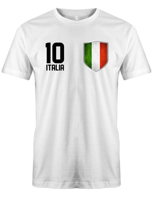Italia-10-Wappen-Herren-Shirt-Weiss