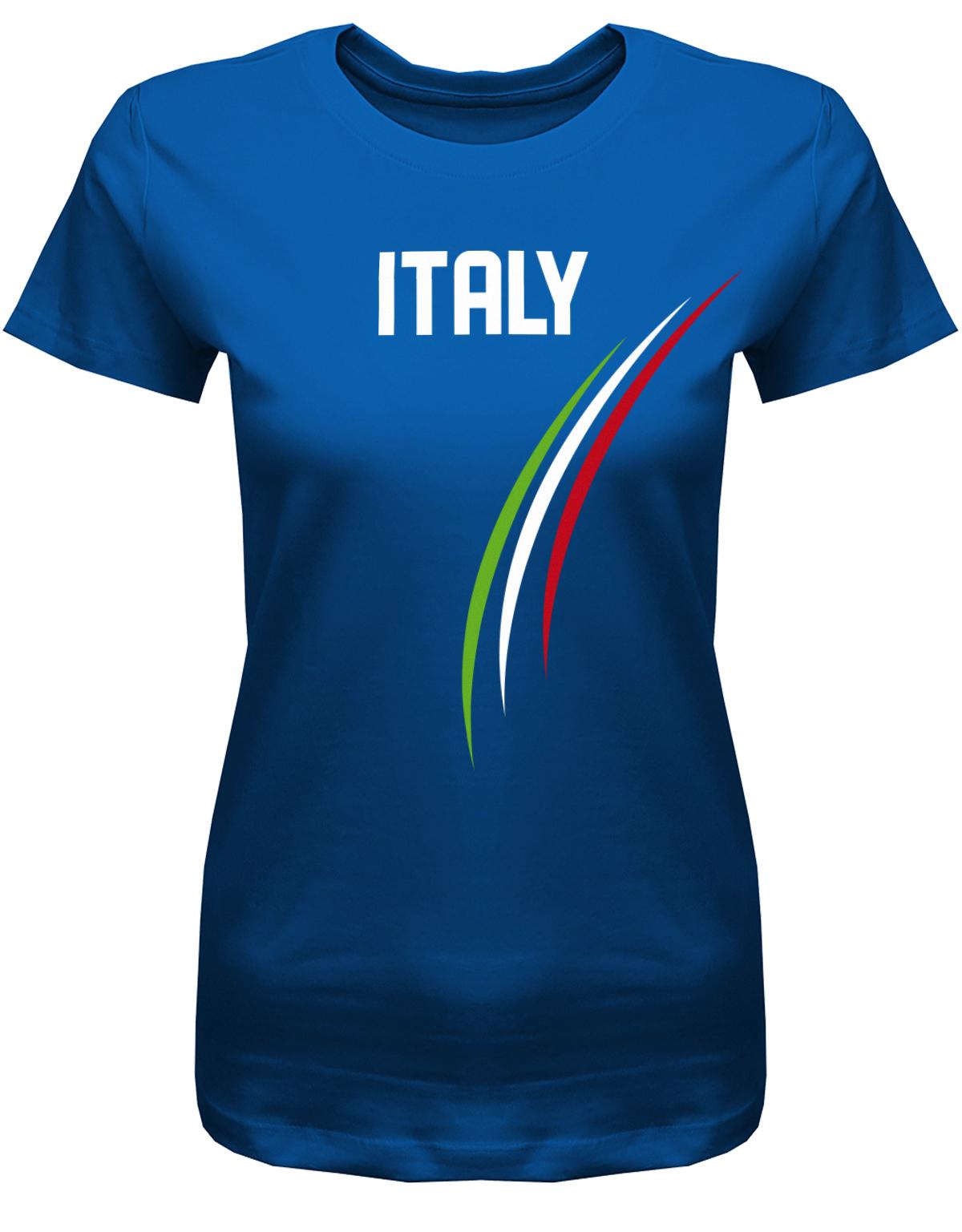 Italy-Damen-Shirt-Royalblau