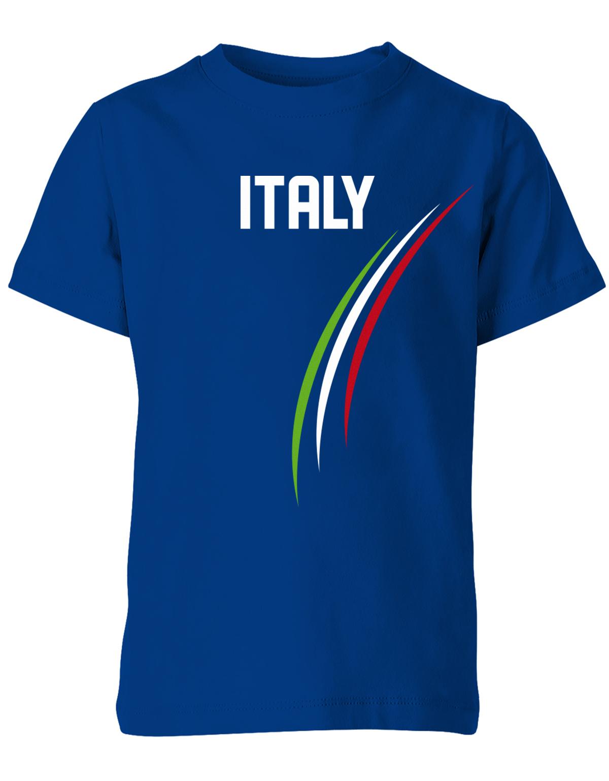 Italy-Kinder-Shirt-Royalblau