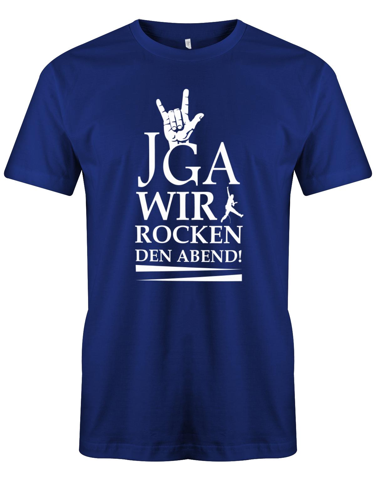 JGA-Wir-rocken-den-Abend-Herren-Shirt-Royalblau