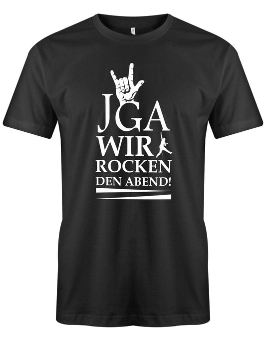 JGA-Wir-rocken-den-Abend-Herren-Shirt-SChwarz