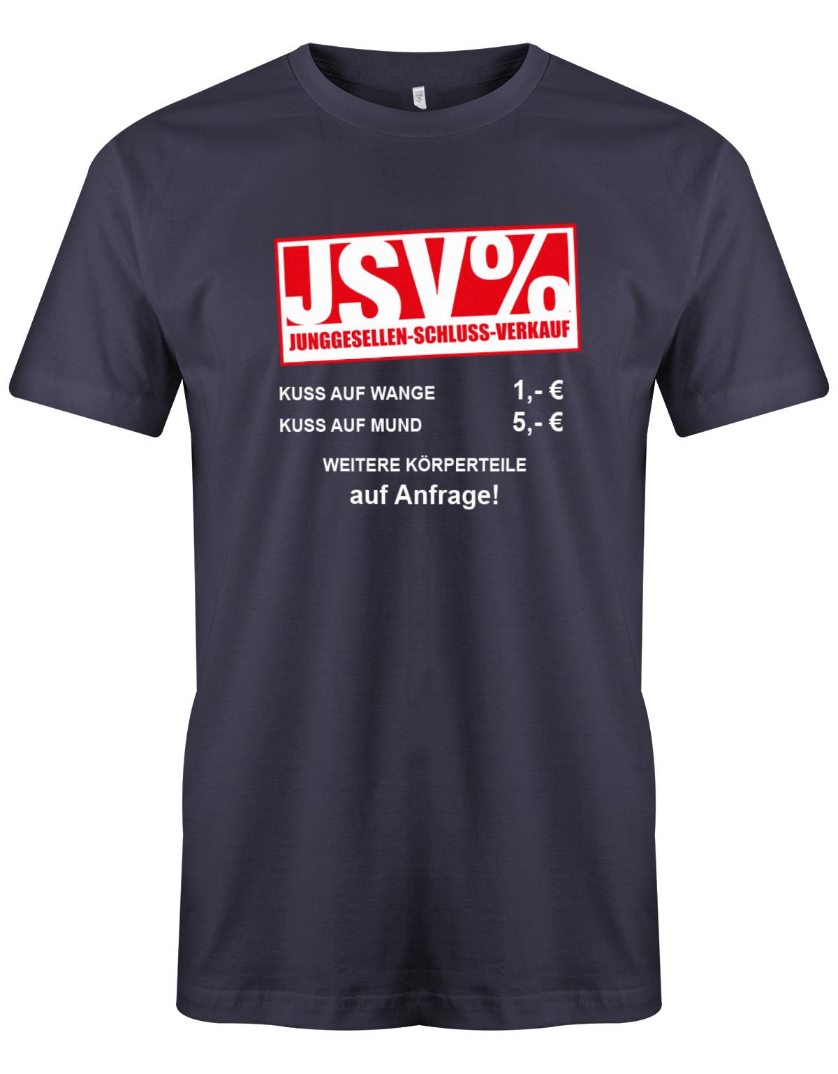 JSV-Kuss-auf-Wange-1-Euro-auf-Mund-5-Euro-Herren-JGA-Shirt-Navy