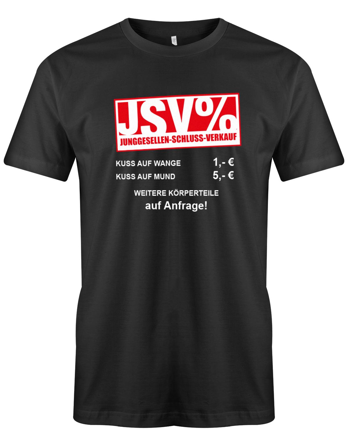 JSV-Kuss-auf-Wange-1-Euro-auf-Mund-5-Euro-Herren-JGA-Shirt-Schwarz
