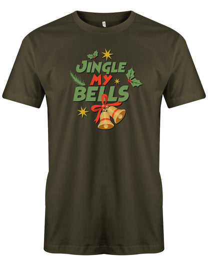 Jingle-my-Bells-Weihanchten-Fun-Shirt-Herren-Army