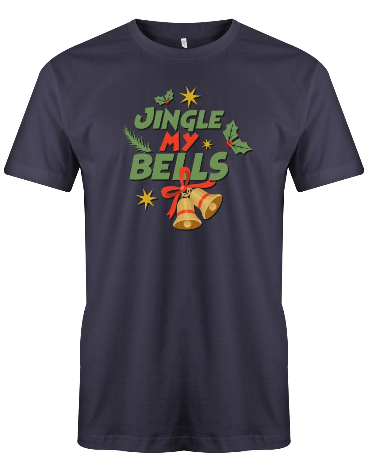 Jingle-my-Bells-Weihanchten-Fun-Shirt-Herren-Navy