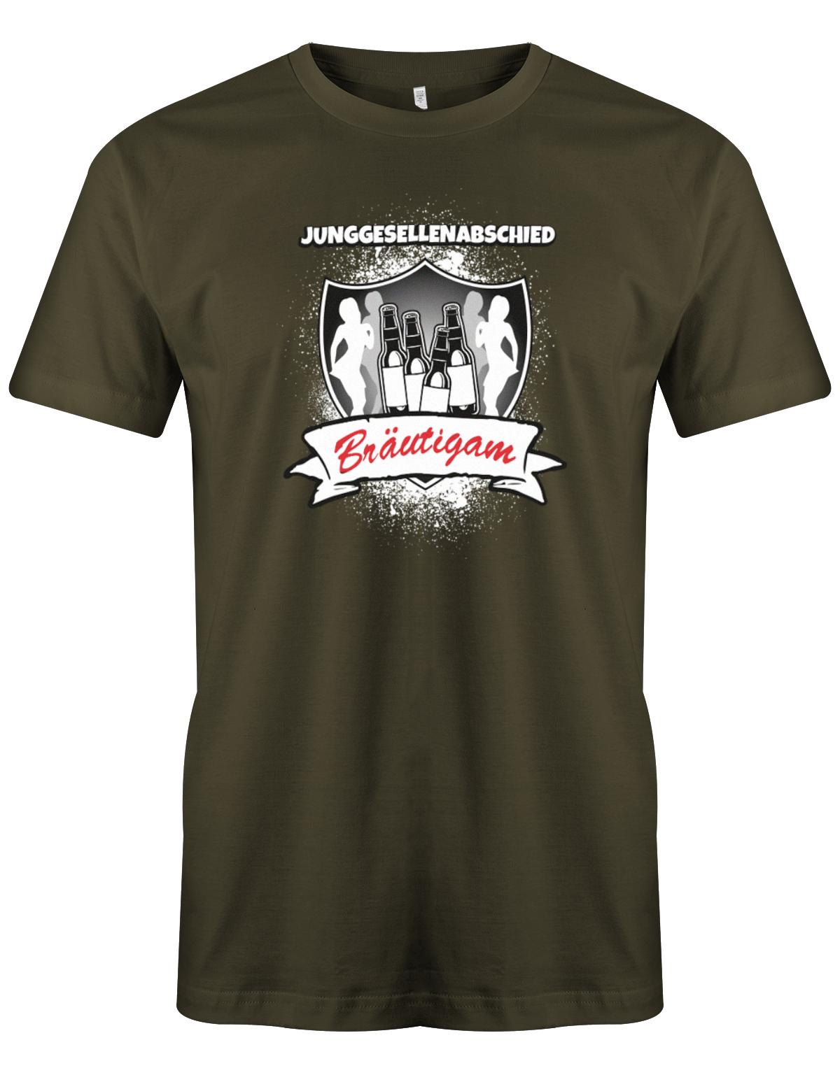 Junggesellenabschied-Br-utigam-Herren-Shirt-Army