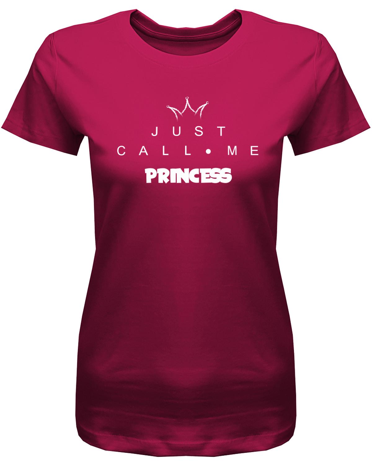 Just-call-me-Princess-Damen-Shirt-sorbet