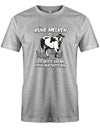 Landwirtschaft Shirt Männer. Kühe melken der beste Grund früh aufzustehen. Grau