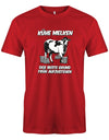 Landwirtschaft Shirt Männer. Kühe melken der beste Grund früh aufzustehen. Rot