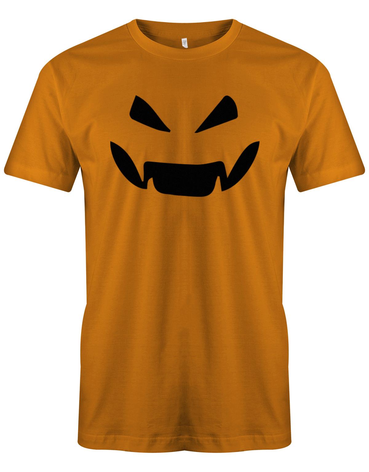 K-rbiskopf-Gruselig-Herren-Shirt-Orange-Halloween-Shirt