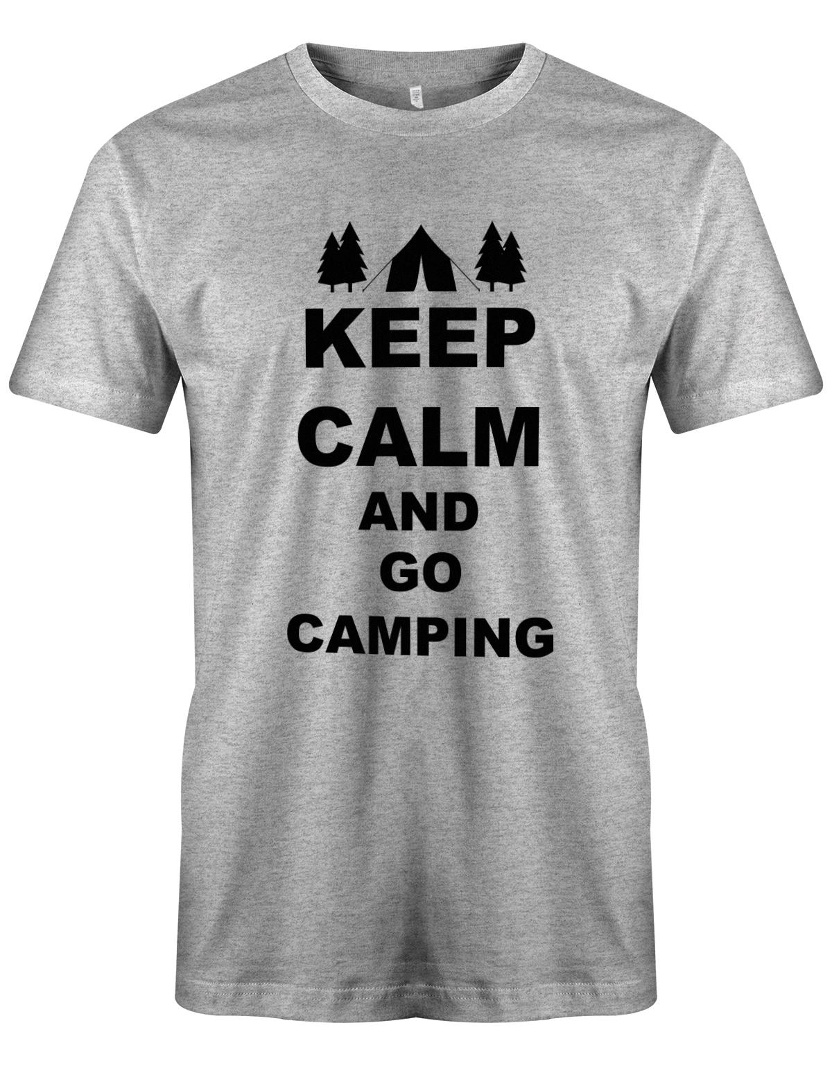Keep-Calm-and-Go-Camping-Herren-Shirt-Grau