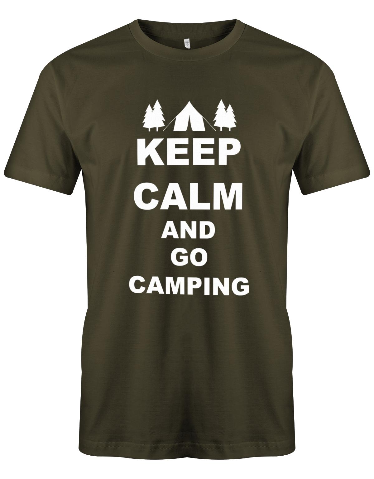 Keep-Calm-and-Go-Camping-Herren-Shirt-army