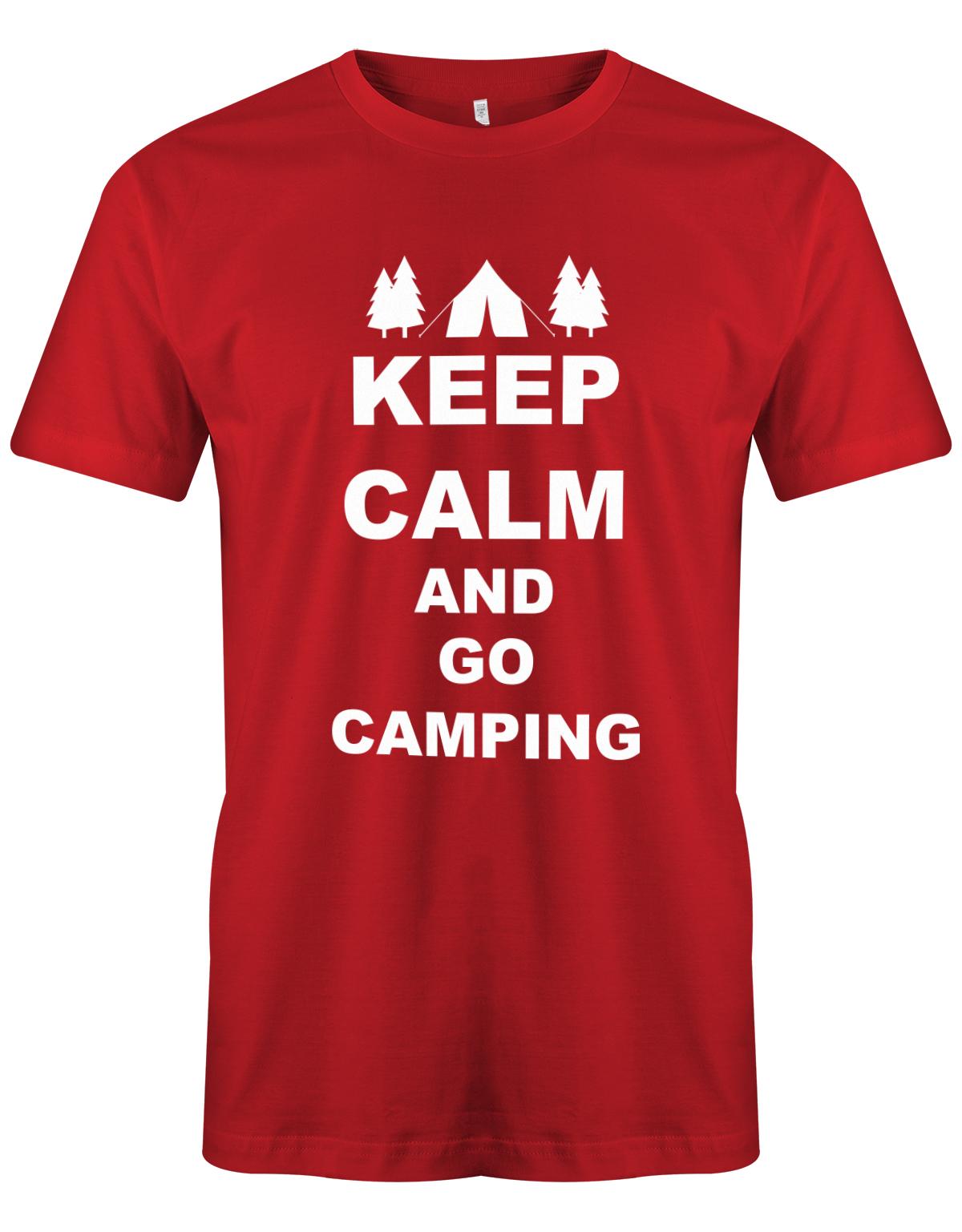 Keep-Calm-and-Go-Camping-Herren-Shirt-rot
