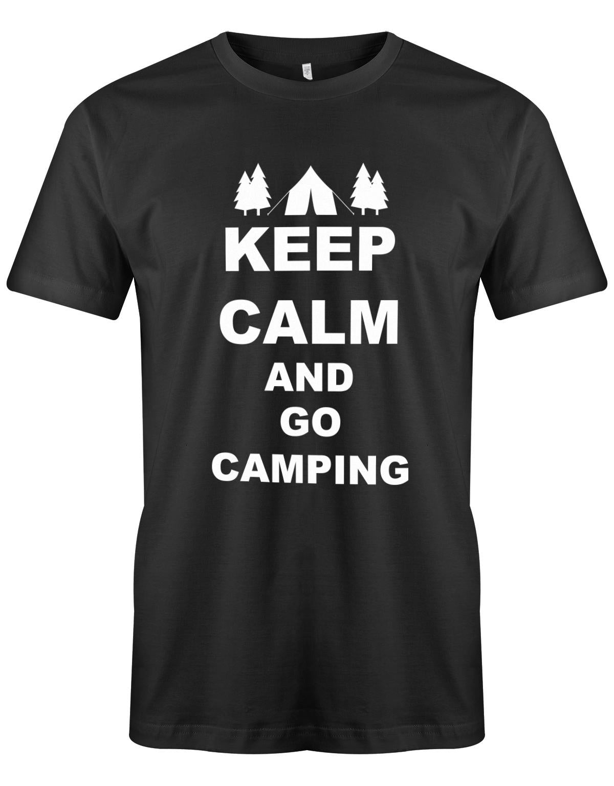 Keep-Calm-and-Go-Camping-Herren-Shirt-schwarz