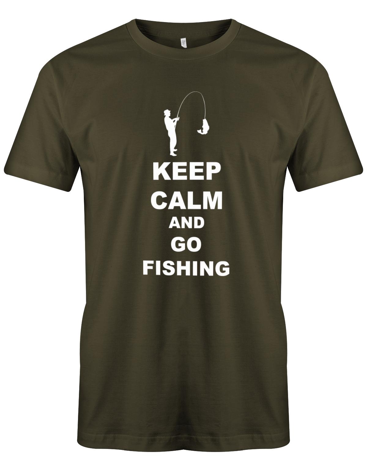 Keep-Calm-and-go-Fishing-herren-Shirt-Army