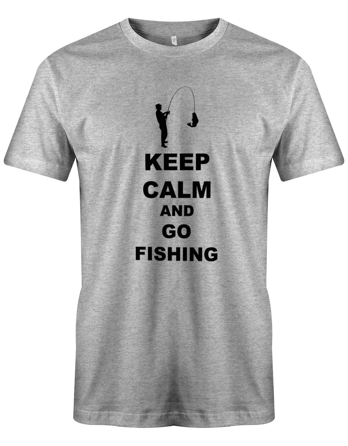 Keep-Calm-and-go-Fishing-herren-Shirt-Grau