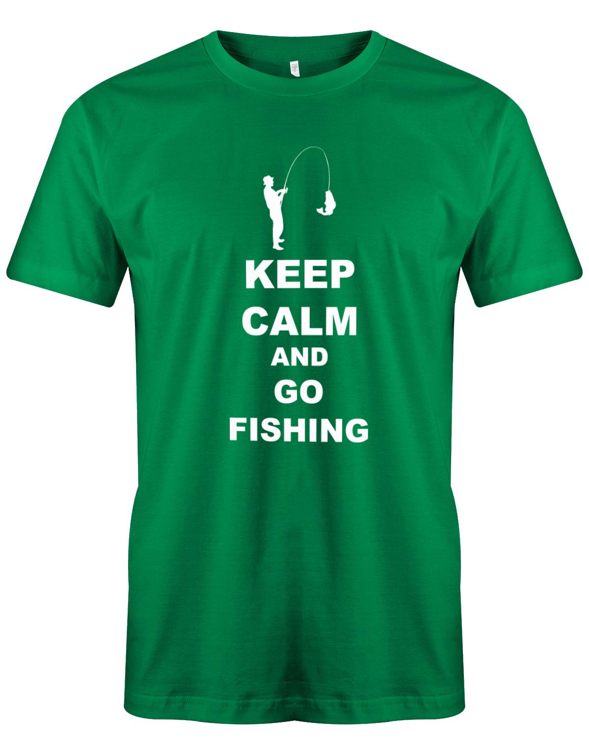 Keep-Calm-and-go-Fishing-herren-Shirt-Gruen