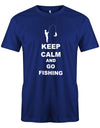 Keep-Calm-and-go-Fishing-herren-Shirt-Royalblau