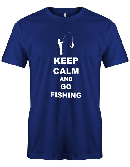 Keep-Calm-and-go-Fishing-herren-Shirt-Royalblau