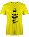 Keep-calm-and-grill-on-Herren-Griller-Shirt-Gelb