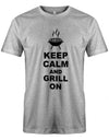 Keep-calm-and-grill-on-Herren-Griller-Shirt-Grau