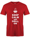 Keep-calm-and-grill-on-Herren-Griller-Shirt-Rot