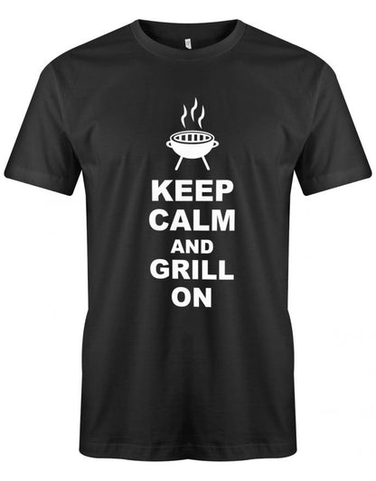 Keep-calm-and-grill-on-Herren-Griller-Shirt-SChwarz