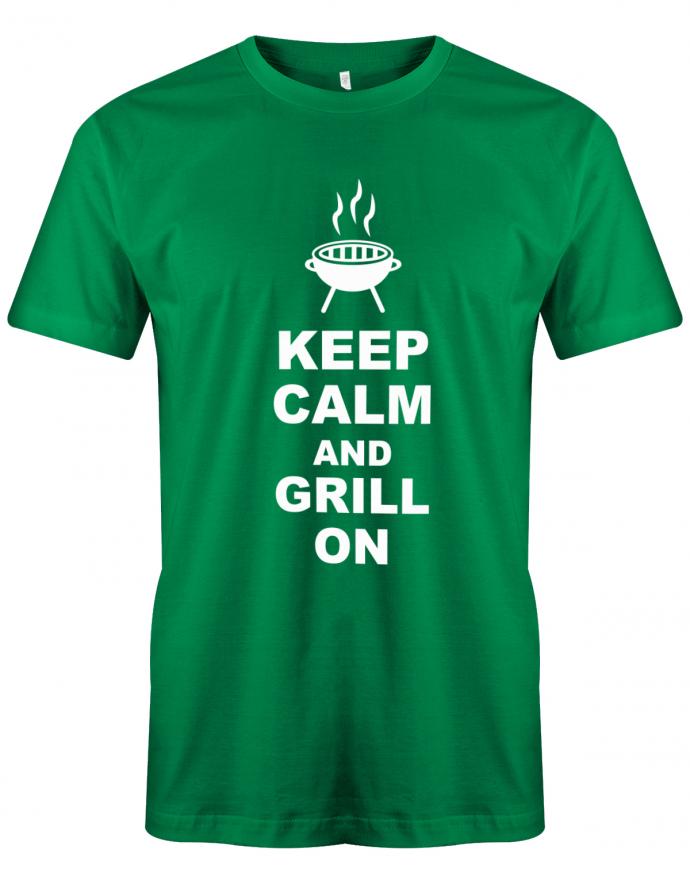 Keep-calm-and-grill-on-Herren-Griller-Shirt-gruen